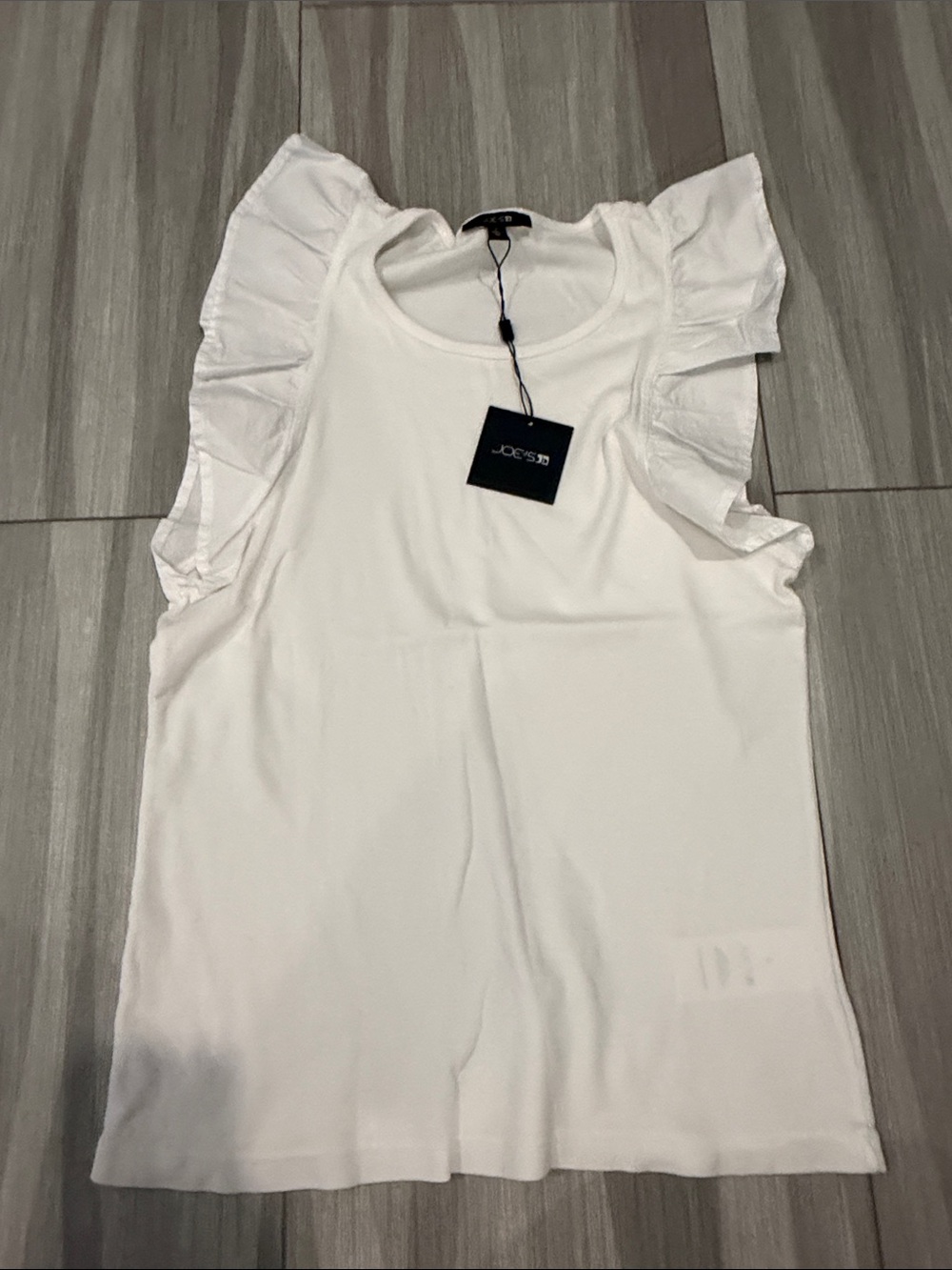 Joe's Jeans White Ruffle Sleeve Camisole